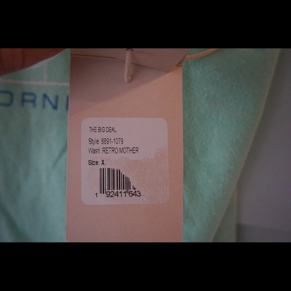 Mother Denim The Big Deal Retro T-Shirt Mint Green XS NWT - Picture 5 of 8